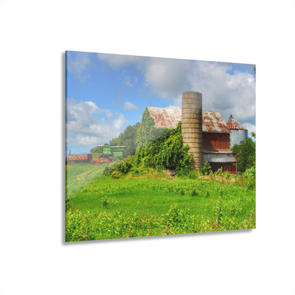 U R There Photography Slattery Rusted Red Rustic Farmhouse Acrylic Wall Print