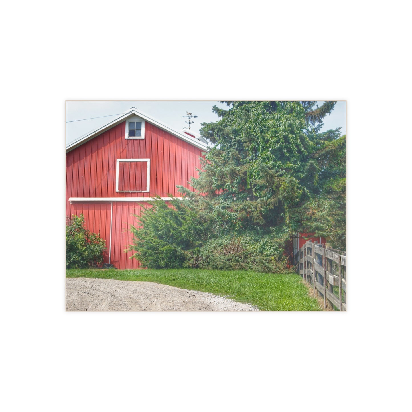 U R There Photography Modern Red I Rustic Farmhouse Decorative Ceramic Tile