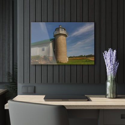 U R There Photography Phelps Road Lighthouse Barn II Rustic Farmhouse Acrylic Wall Print