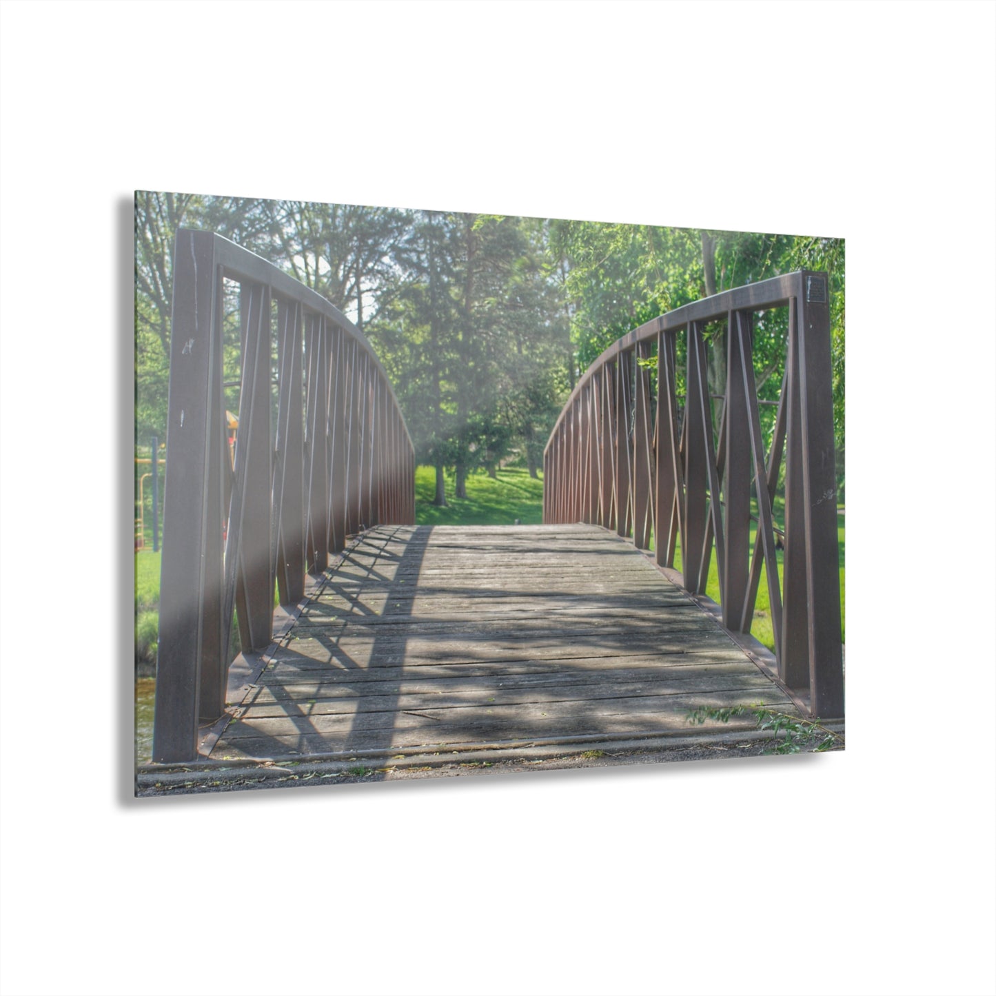 U R There Photography Cramton Park Kiwanis Bridge Rustic Farmhouse Acrylic Wall Print