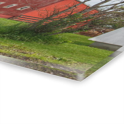 U R There Photography German Road Red I Rustic Farmhouse Acrylic Wall Print