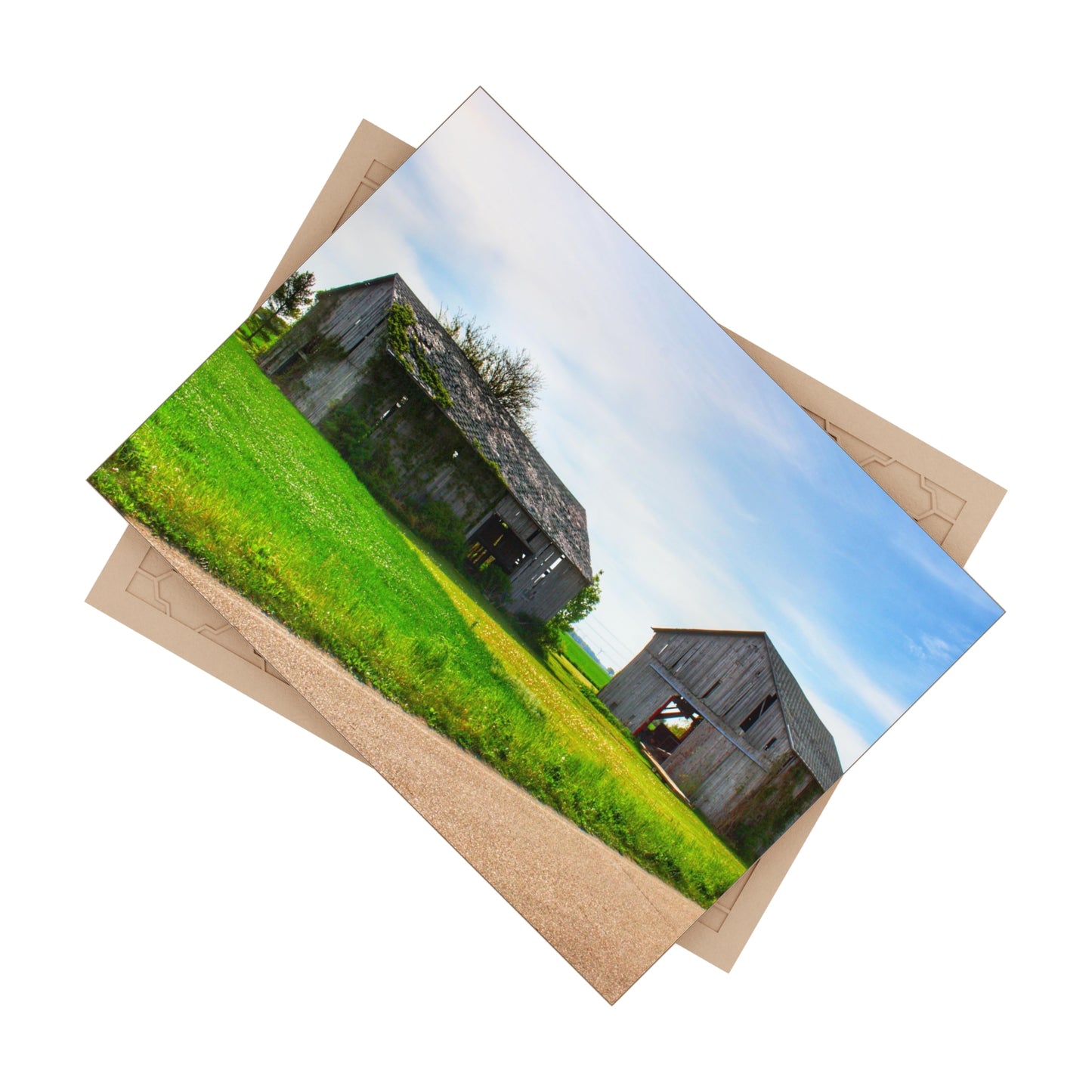 U R There Photography Caro Road Twin Greys I Rustic Farmhouse Decorative Ceramic Tile