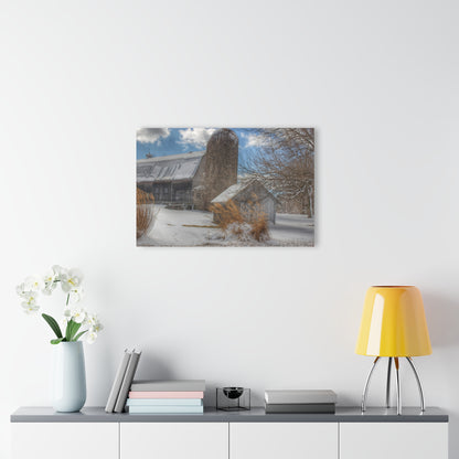U R There Photography Ludwig Road Greys in Winter Rustic Farmhouse Acrylic Wall Print