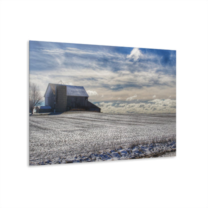 U R There Photography Early Spring Grey I Rustic Farmhouse Acrylic Wall Print