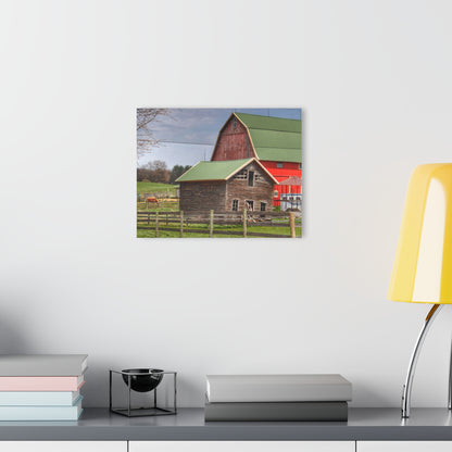 U R There Photography Oregon Road Tilted Little Grey Rustic Farmhouse Acrylic Wall Print