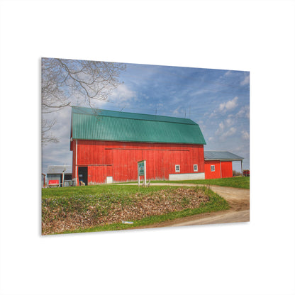 U R There Photography Coldwater Road Red II Rustic Farmhouse Acrylic Wall Print