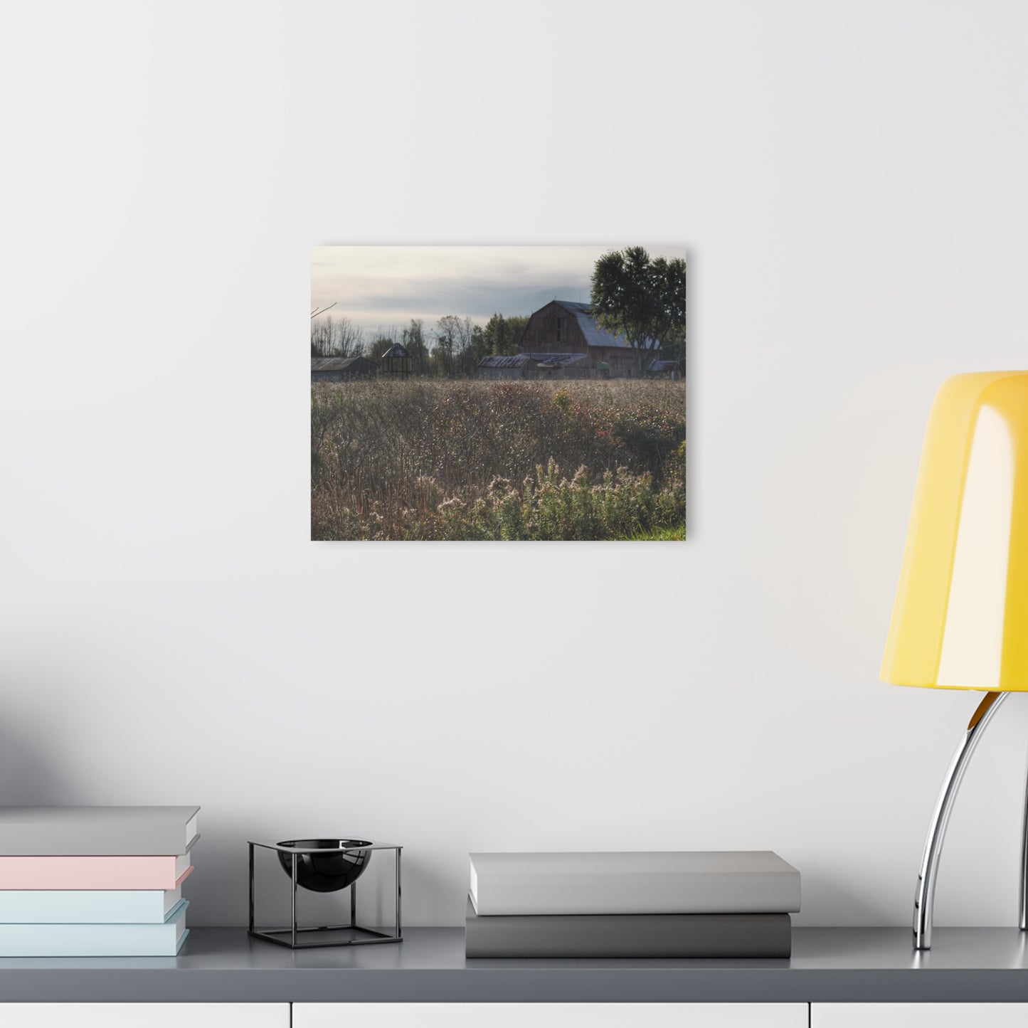 U R There Photography Brown City Road Red Rustic Farmhouse Acrylic Wall Print
