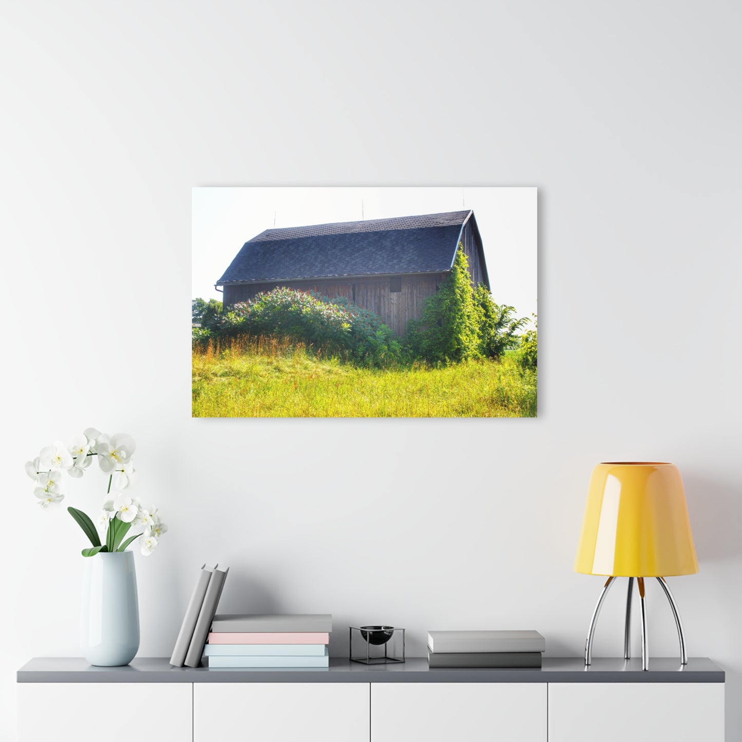 U R There Photography North Lake Pleasant Road Old Grey Rustic Farmhouse Acrylic Wall Print