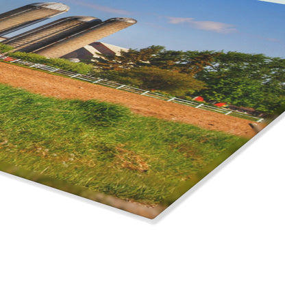 U R There Photography Leslie Road Hidden Rustic Farmhouse Tempered-Glass Cutting Board