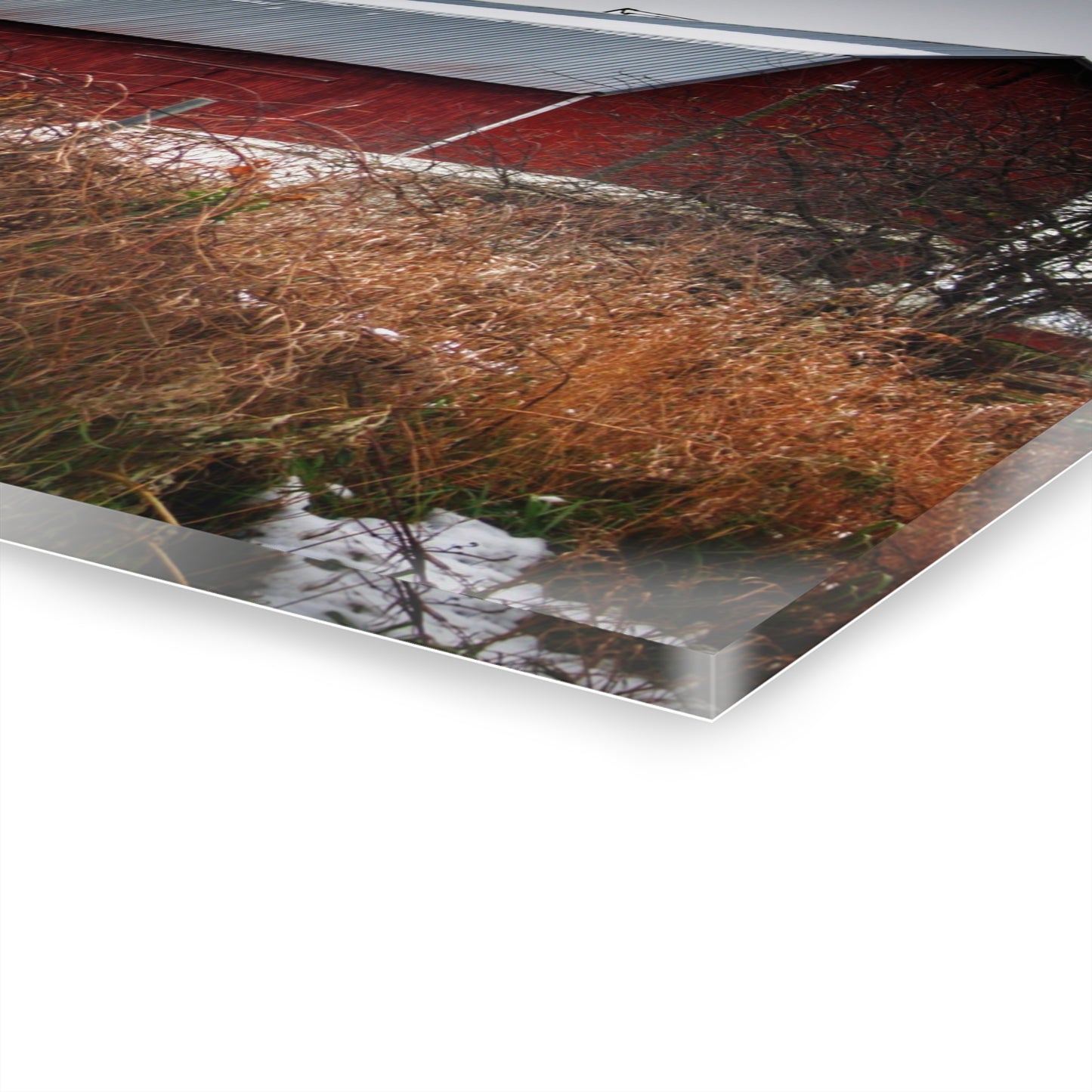 U R There Photography Noble Road Red Rustic Farmhouse Acrylic Wall Print