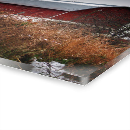 U R There Photography Noble Road Red Rustic Farmhouse Acrylic Wall Print