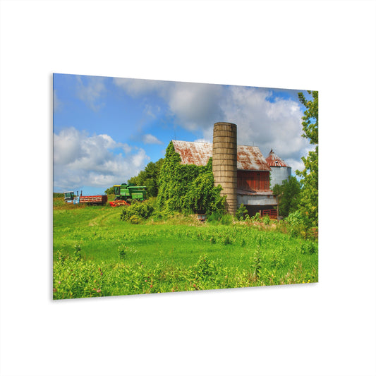 U R There Photography Slattery Rusted Red Rustic Farmhouse Acrylic Wall Print