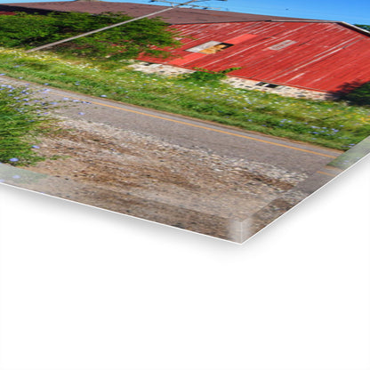 U R There Photography Armstrong Road Red II Rustic Farmhouse Acrylic Wall Print