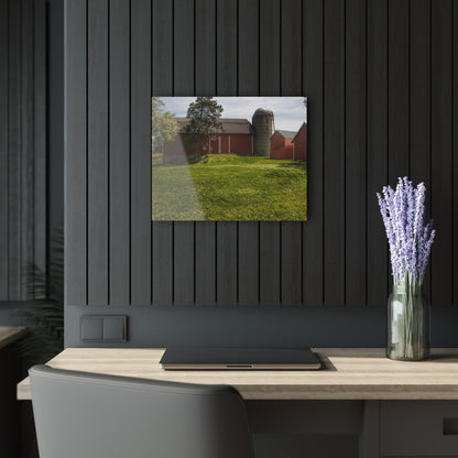 U R There Photography Maple Leaf Road Red Rustic Farmhouse Acrylic Wall Print