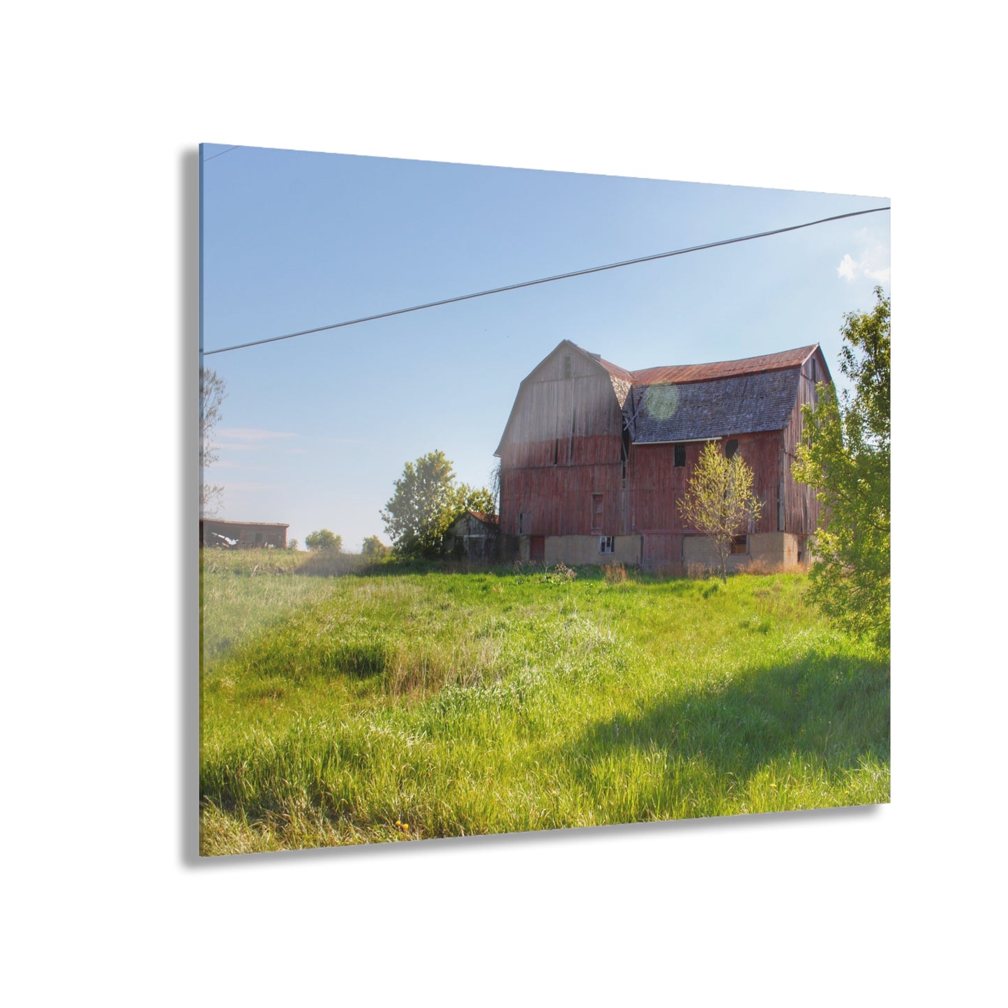 U R There Photography Leslie Road Red I Rustic Farmhouse Acrylic Wall Print