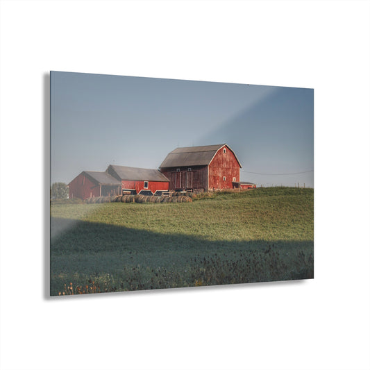 U R There Photography Across the Field in Millington Rustic Farmhouse Acrylic Wall Print