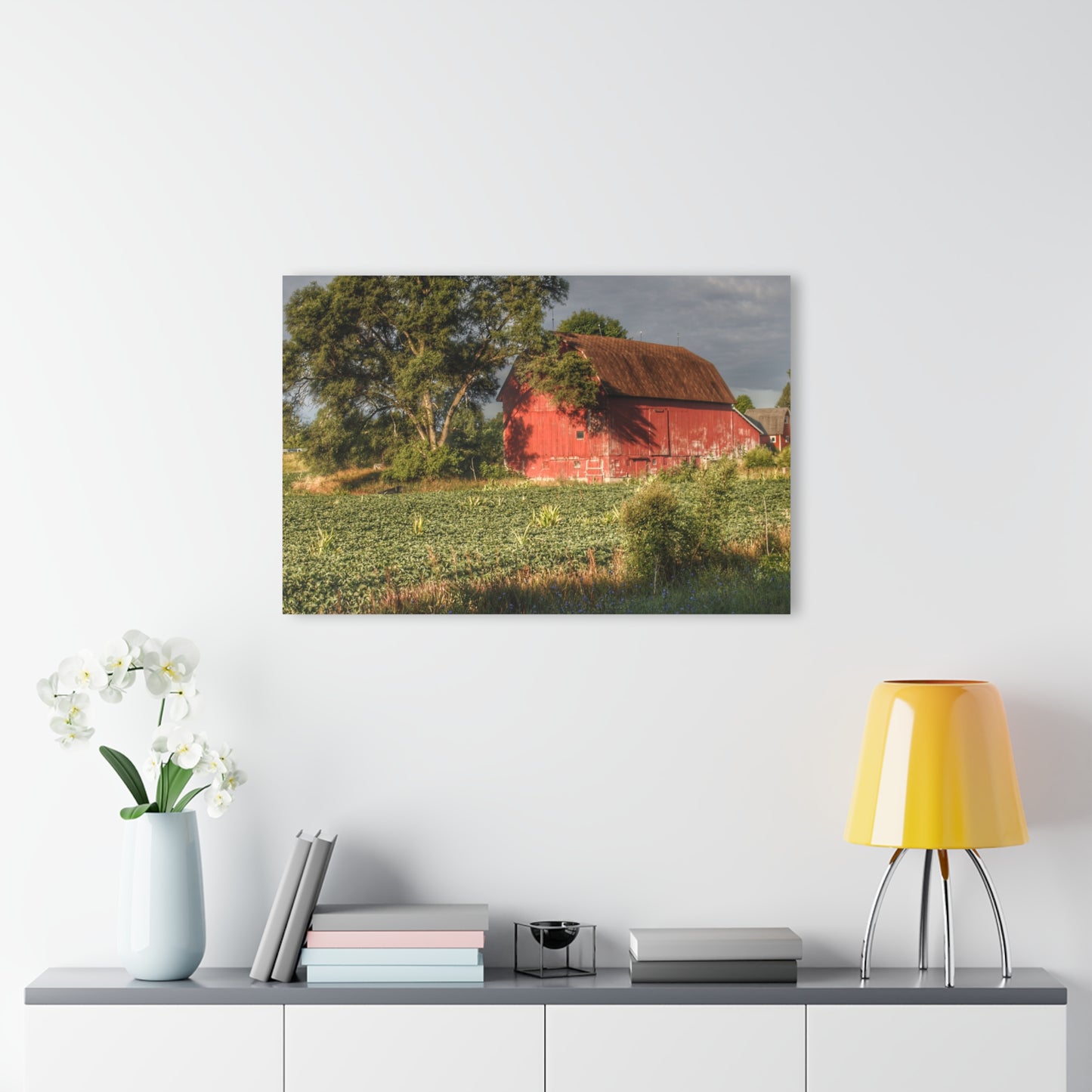 U R There Photography Genesee Road Red II Rustic Farmhouse Acrylic Wall Print