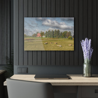 U R There Photography Across the Road Rustic Farmhouse Acrylic Wall Print