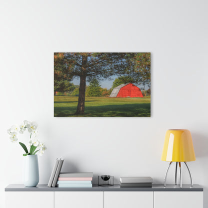 U R There Photography Peppermill Road Hidden Red Rustic Farmhouse Acrylic Wall Print
