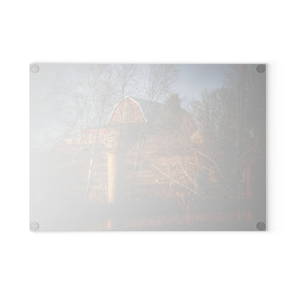 U R There Photography Marathon Road Hillside Red II Rustic Farmhouse Tempered-Glass Cutting Board