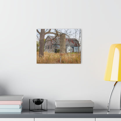 U R There Photography Hill Road Roadside Grey II Rustic Farmhouse Acrylic Wall Print