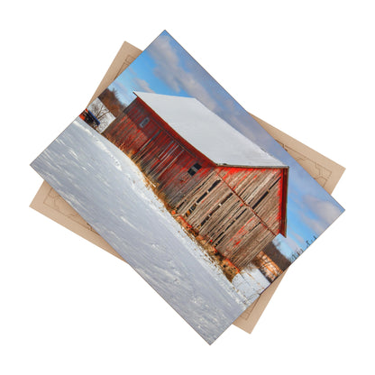 U R There Photography Barnes Road Little Red I Rustic Farmhouse Decorative Ceramic Tile