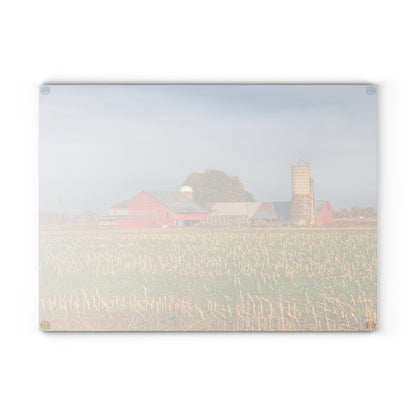 U R There Photography Maple Valley Farm Rustic Farmhouse Tempered-Glass Cutting Board