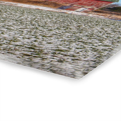 U R There Photography Early Spring Red II Rustic Farmhouse Acrylic Wall Print