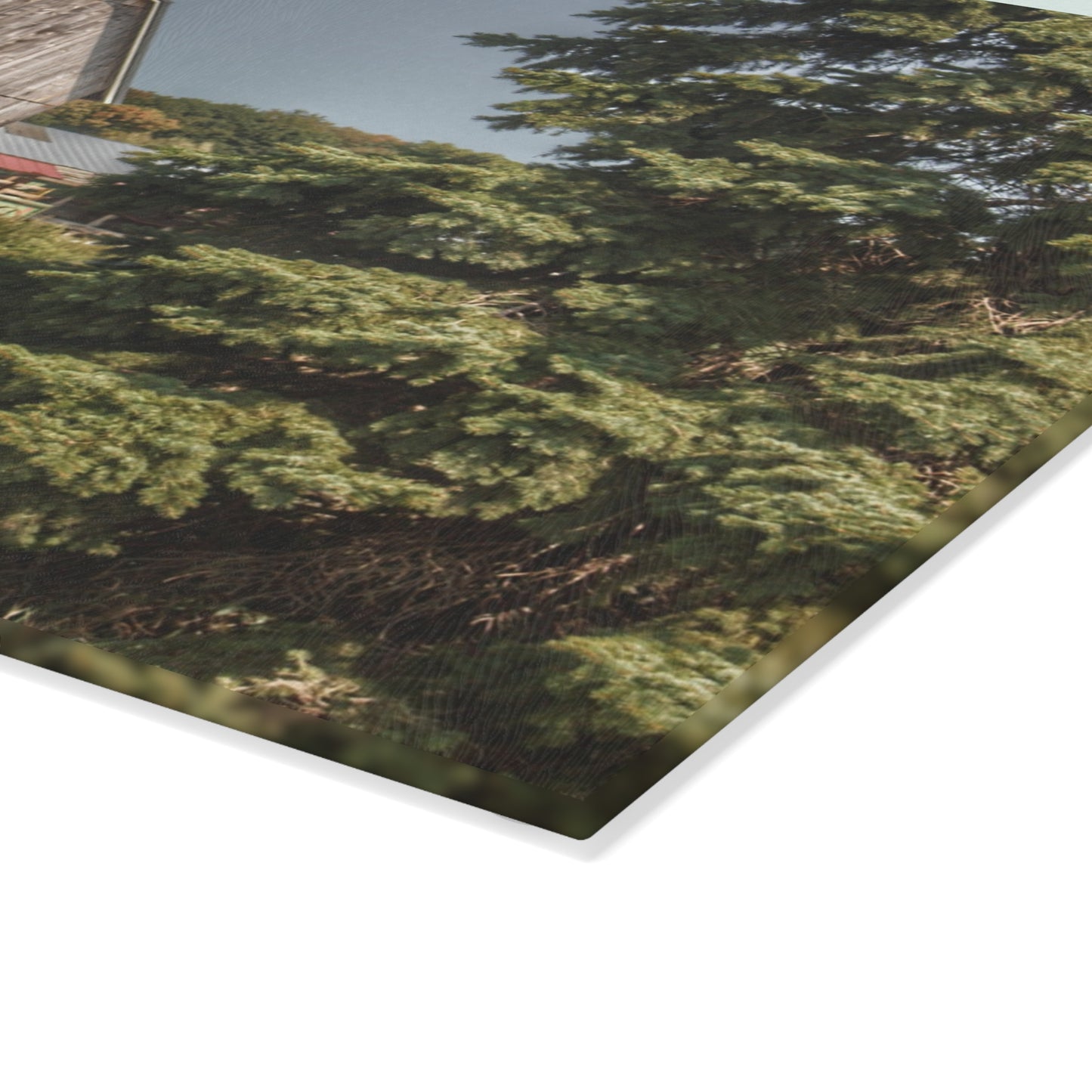 U R There Photography Roadside Grey of Vassar Rustic Farmhouse Tempered-Glass Cutting Board