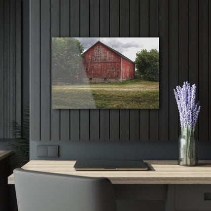 U R There Photography Five Lakes Red II Rustic Farmhouse Acrylic Wall Print