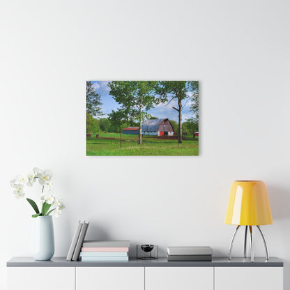 U R There Photography Shepard Road Hillman Red Rustic Farmhouse Acrylic Wall Print