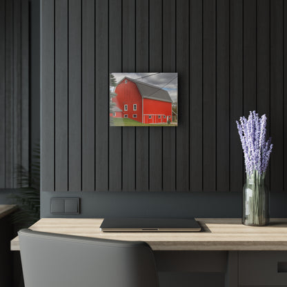 U R There Photography Connell Road Modern Red Rustic Farmhouse Acrylic Wall Print