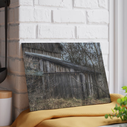 U R There Photography Rural Decay in Early Spring Rustic Farmhouse Tempered-Glass Cutting Board