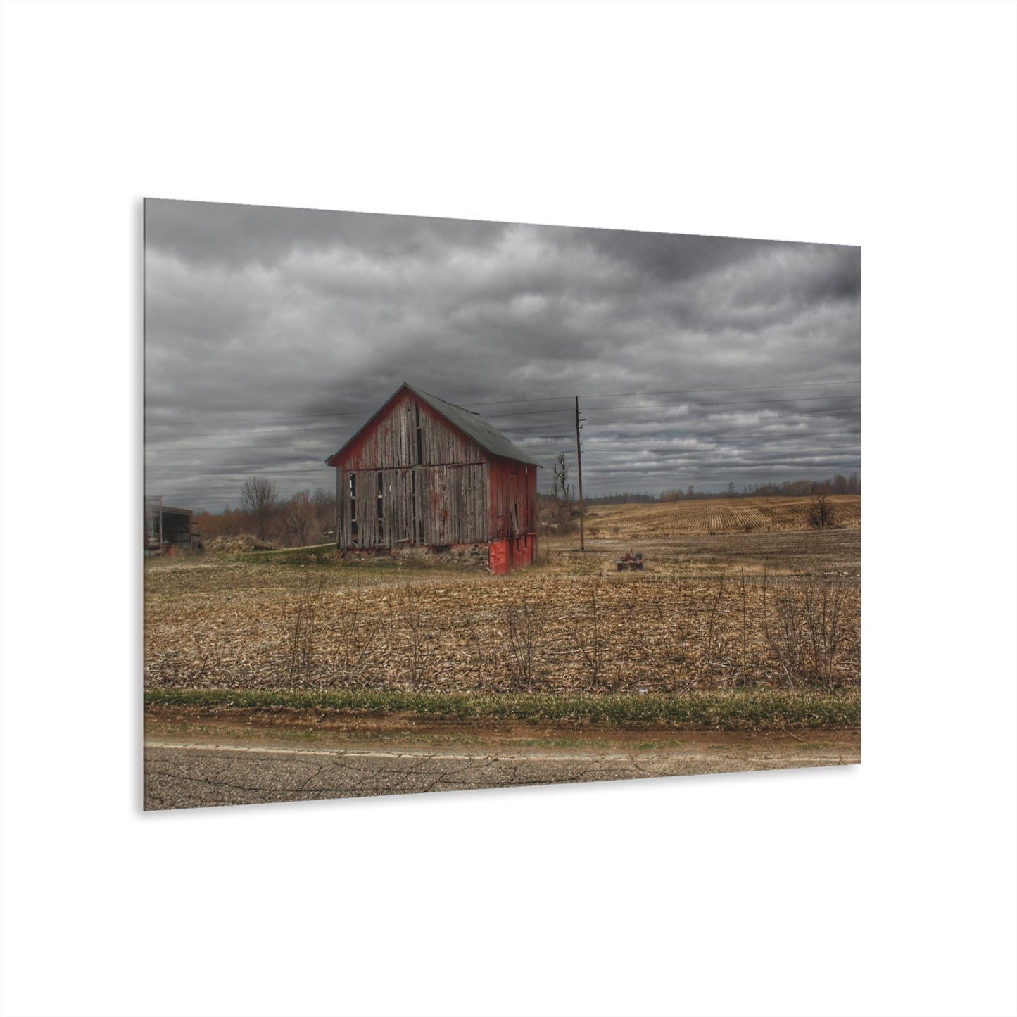 U R There Photography Barnes Road Little Red III Rustic Farmhouse Acrylic Wall Print