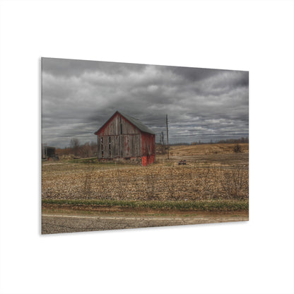 U R There Photography Barnes Road Little Red III Rustic Farmhouse Acrylic Wall Print