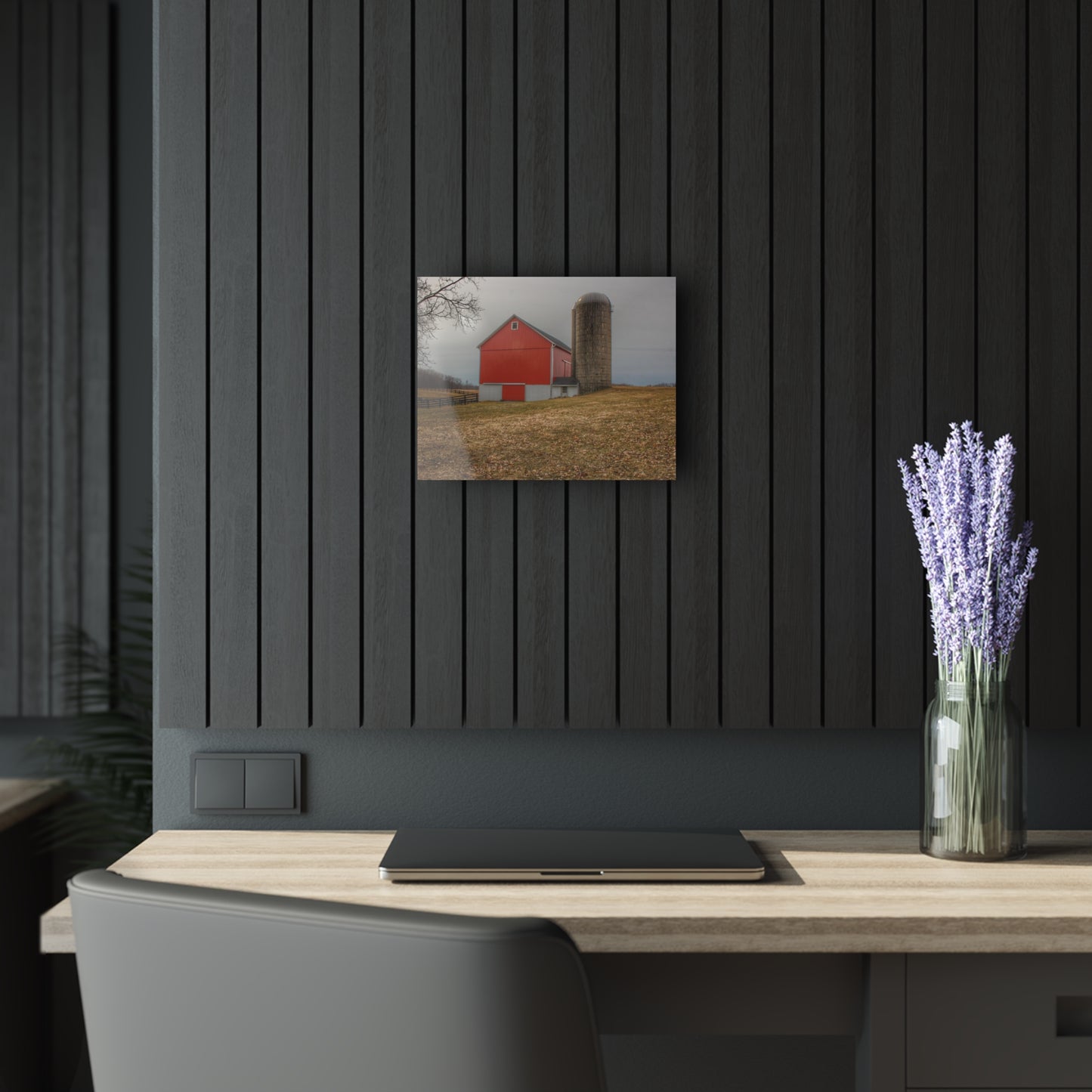 U R There Photography Brocker Road Red II Rustic Farmhouse Acrylic Wall Print