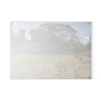 U R There Photography Havens Road Grey Rustic Farmhouse Tempered-Glass Cutting Board