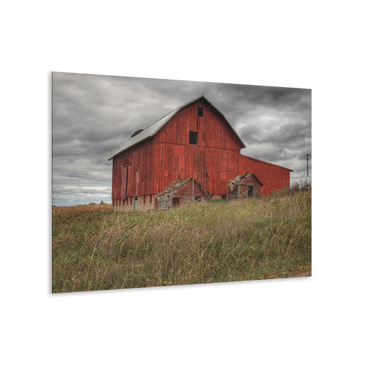 U R There Photography Horton Hilltop Red Rustic Farmhouse Acrylic Wall Print