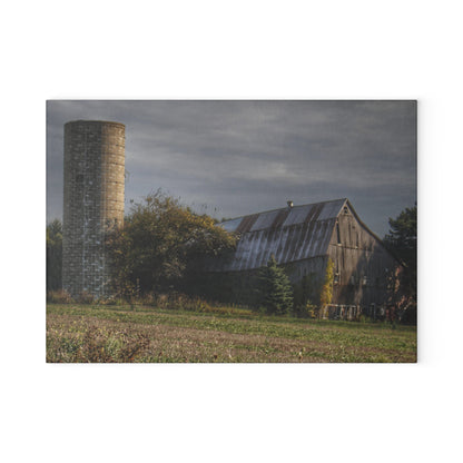 U R There Photography Collapsing in Croswell Rustic Farmhouse Tempered-Glass Cutting Board