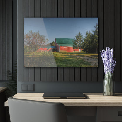 U R There Photography Modern Red II Rustic Farmhouse Acrylic Wall Print