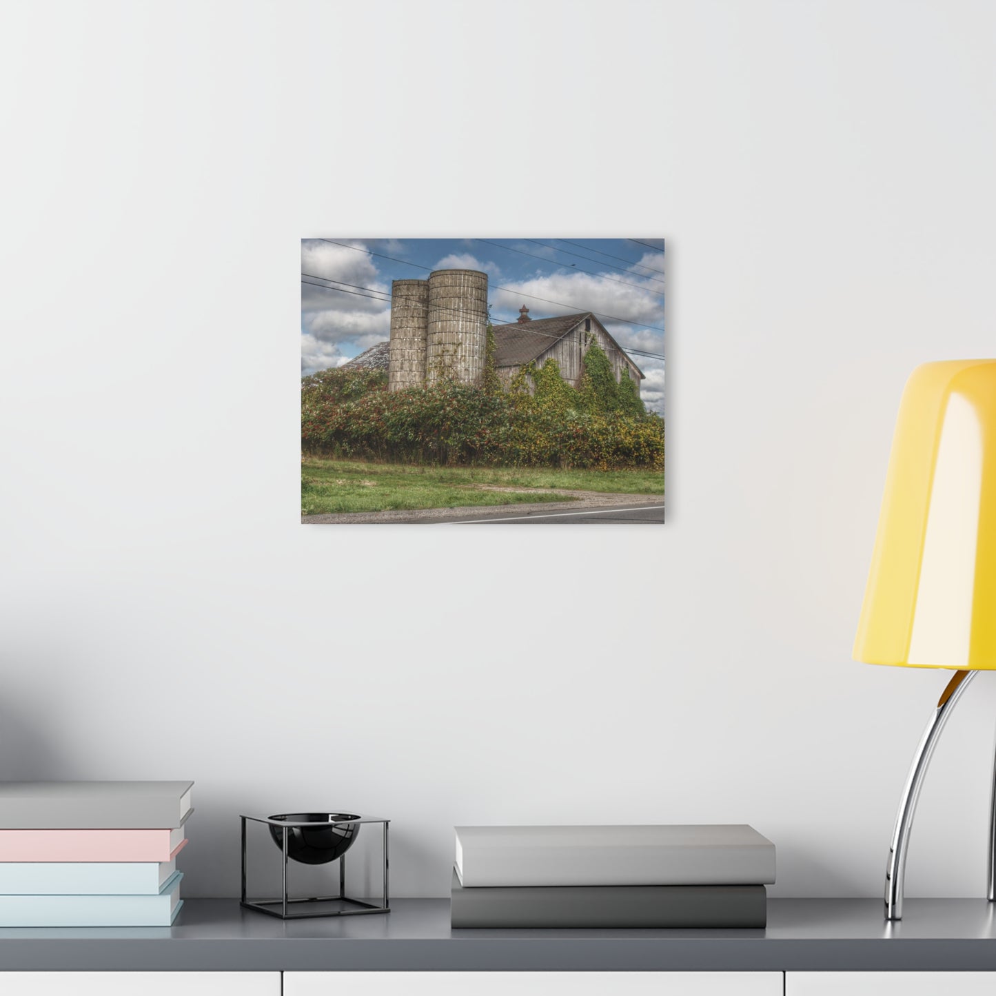 U R There Photography Metamora M-24 Grey II Rustic Farmhouse Acrylic Wall Print