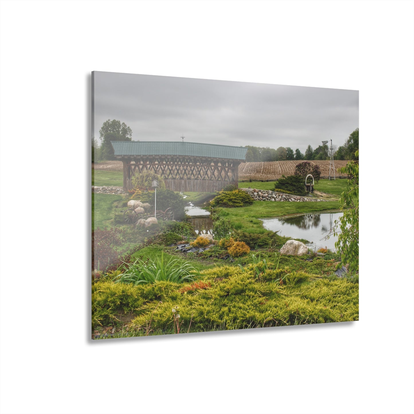 U R There Photography Bridge of Summer Road II Rustic Farmhouse Acrylic Wall Print