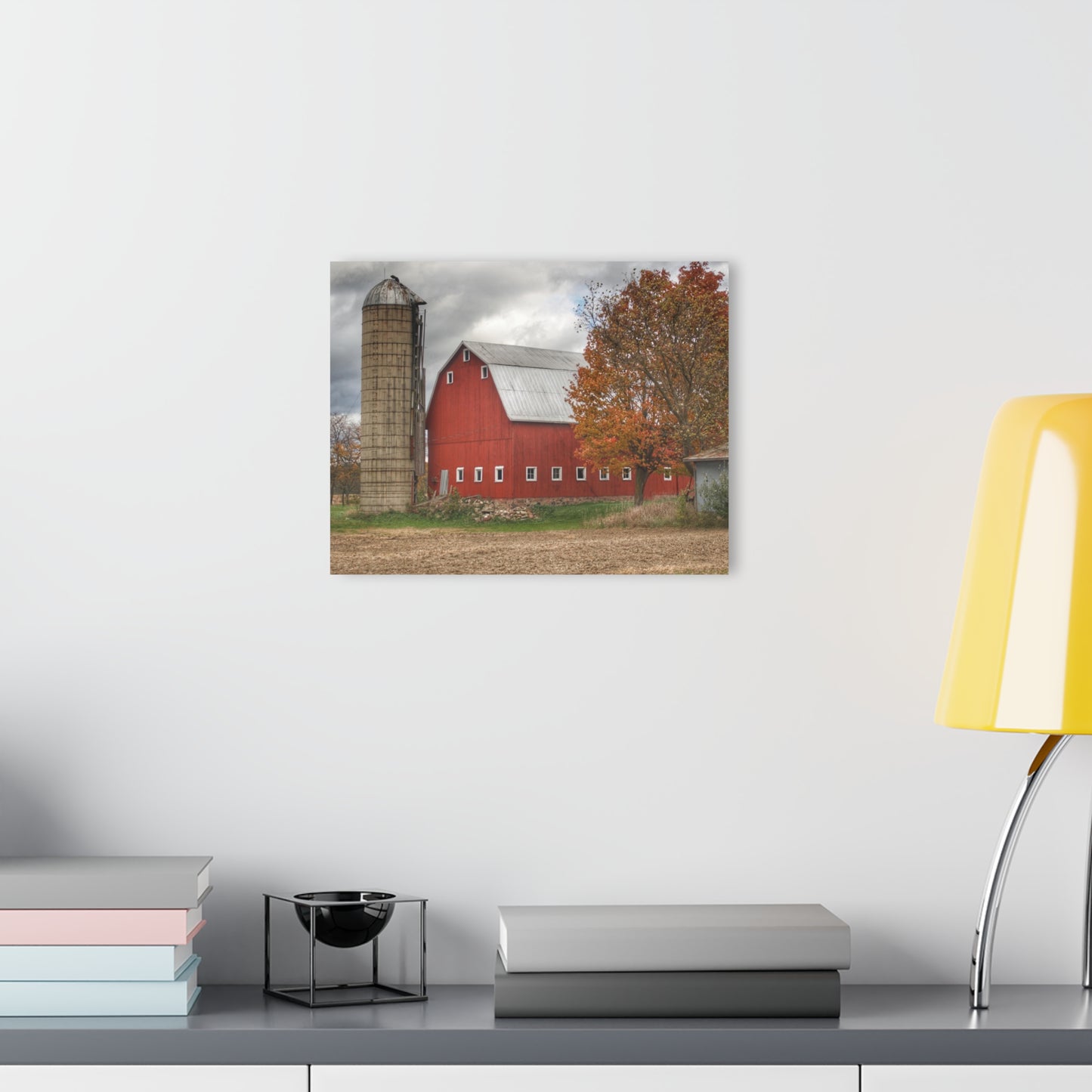 U R There Photography Brigham Road Red Rustic Farmhouse Acrylic Wall Print