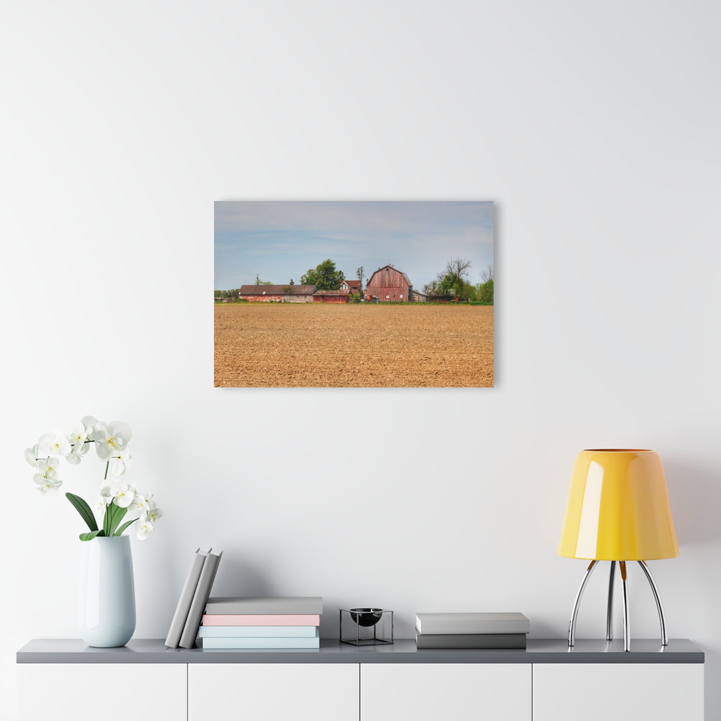 U R There Photography Volz Road Reds Rustic Farmhouse Acrylic Wall Print