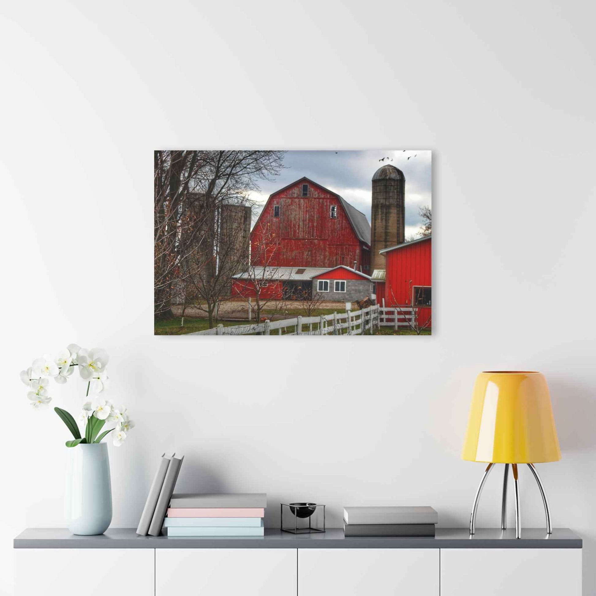U R There Photography Peck Red Rustic Farmhouse Acrylic Wall Print