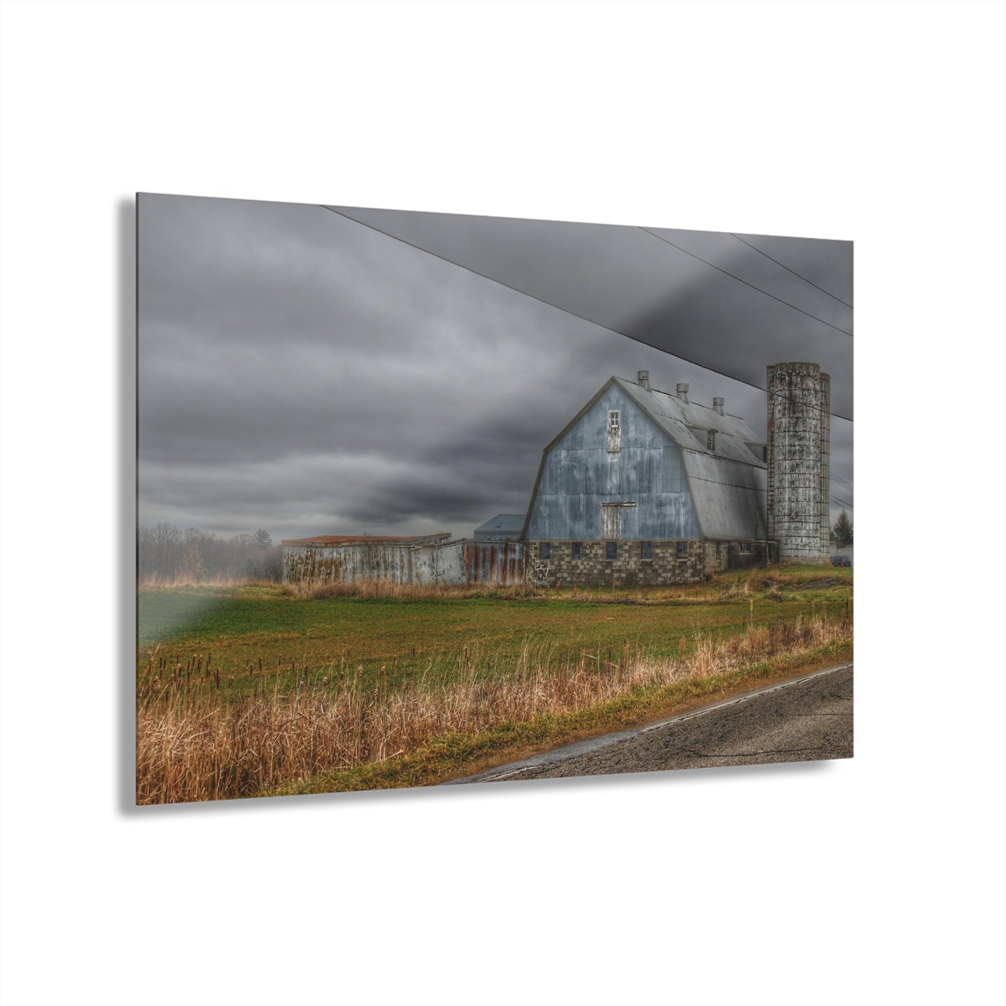 U R There Photography Daley Road Grey IV Rustic Farmhouse Acrylic Wall Print