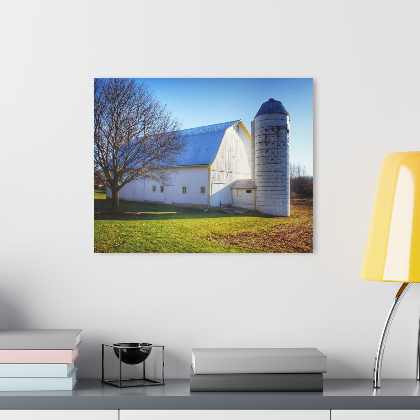 U R There Photography Elba White Rustic Farmhouse Acrylic Wall Print