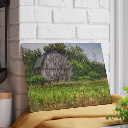 U R There Photography Frankford Road Grey Rustic Farmhouse Tempered-Glass Cutting Board