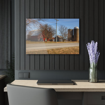 U R There Photography Otter Lake Centennial Reds Rustic Farmhouse Acrylic Wall Print