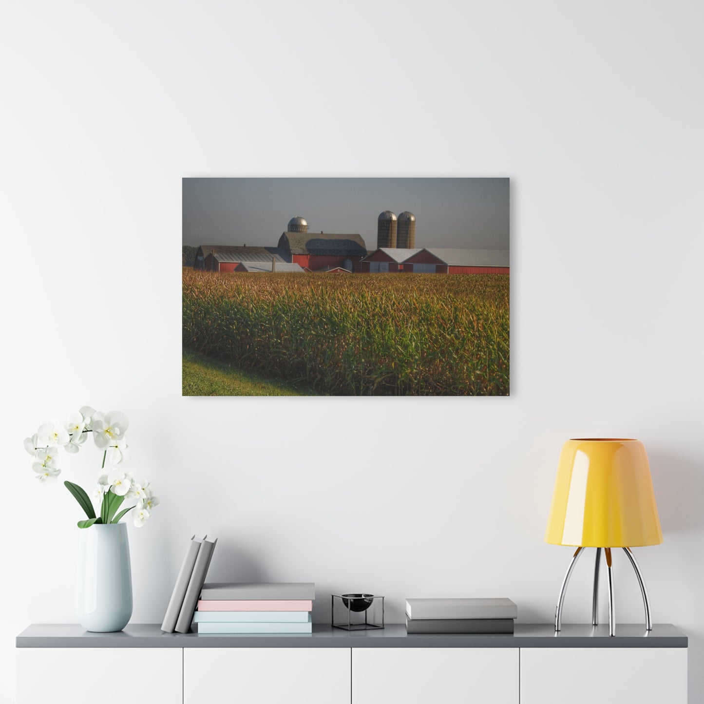 U R There Photography Slattery Road Farm and Cornfield II Rustic Farmhouse Acrylic Wall Print